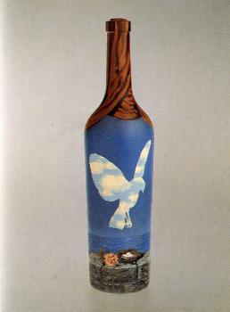 Rene Magritte : seascape with sky-bird